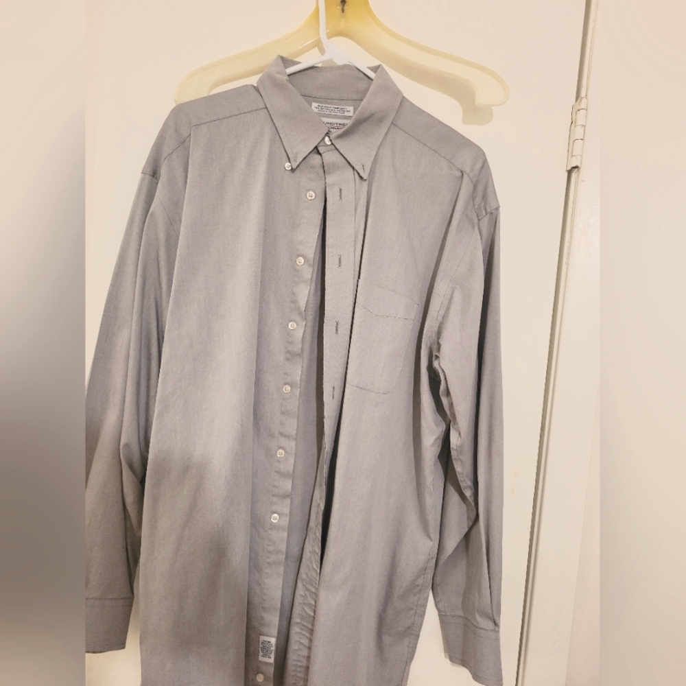 Rountree And Yorke , Button-up Shirt, Gray, Size 16.5x35